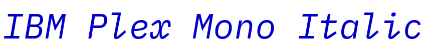 IBM Plex Mono Italic الخط